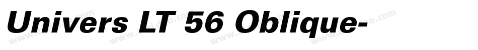 Univers LT 56 Oblique字体转换
